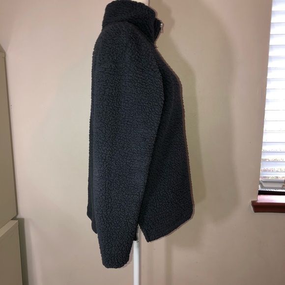 Victoria’s Secret PINK Gray Sherpa 1/4 Zipper Pullover Sweater Sz XS - Picture 4 of 11